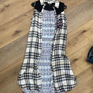 Tasha Polizzi sleeveless kimono tunic vest shirt